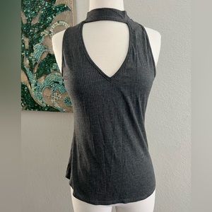 Kendall & Kylie Ribbed Turtle Neck Top